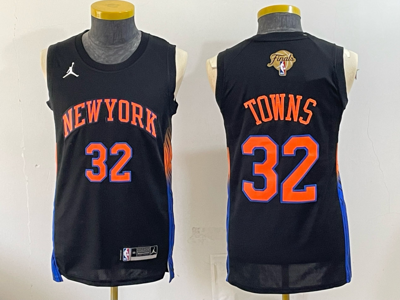 Men New York Knicks #32 Towns black 2026 Nike NBA jersey 001